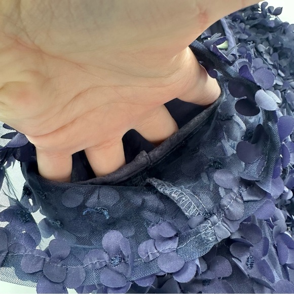 Anthropologie The Somerset Mini Dress: Floral Appliqué Edition in Navy Medium - Picture 7 of 7